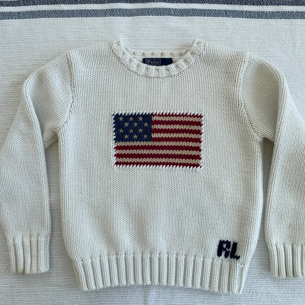 Polo/Ralph Lauren American Flag Sweater ~ 5T